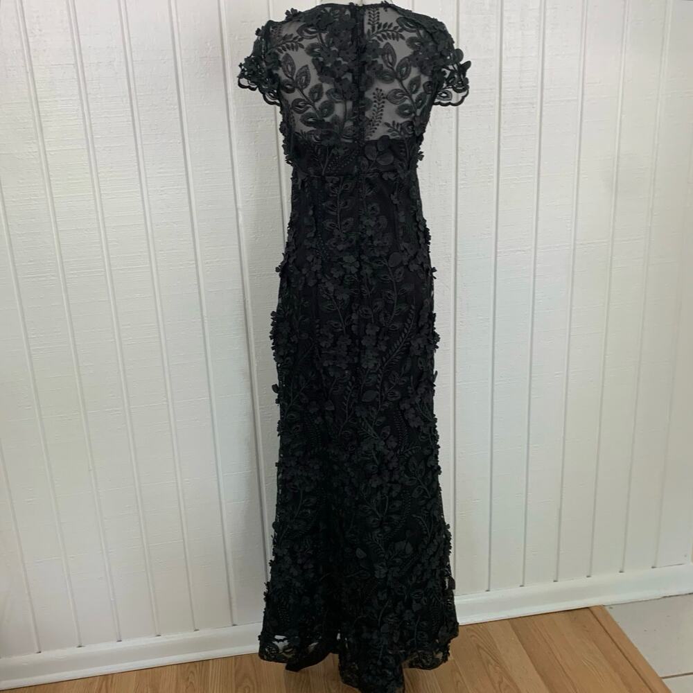Women Short Sleeve Formal Party Cocktail Black Tie Petal Gown Dress Size 0 - Picture 7 of 10